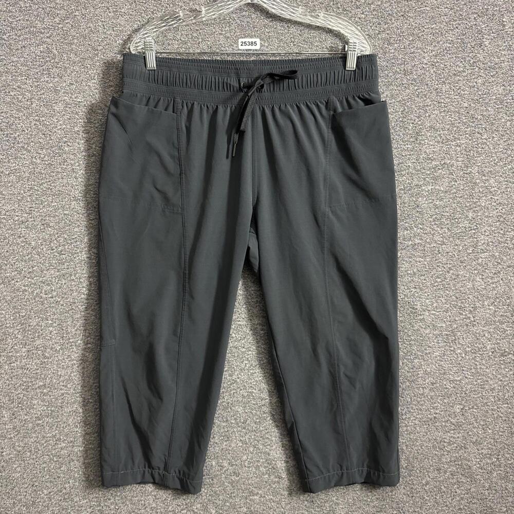 PrAna Women's XL Gray Light Polyester Leonora Yoga Capri Pants With Pockets